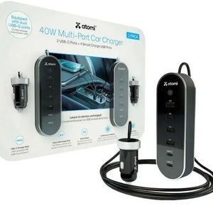 Atomi 40W 12V USB Charger - 2 Pack
